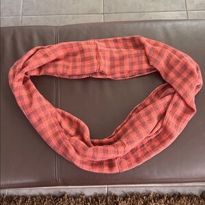 Red and Black Plaid Infinity Scarf